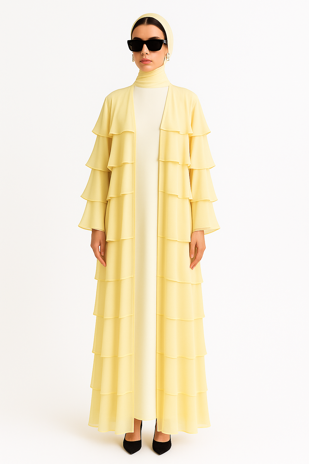 Lareina Ruffle Abaya Set