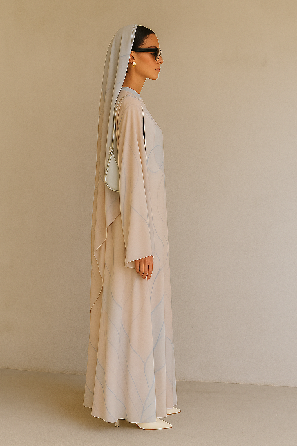 Azure Drift Abaya Set