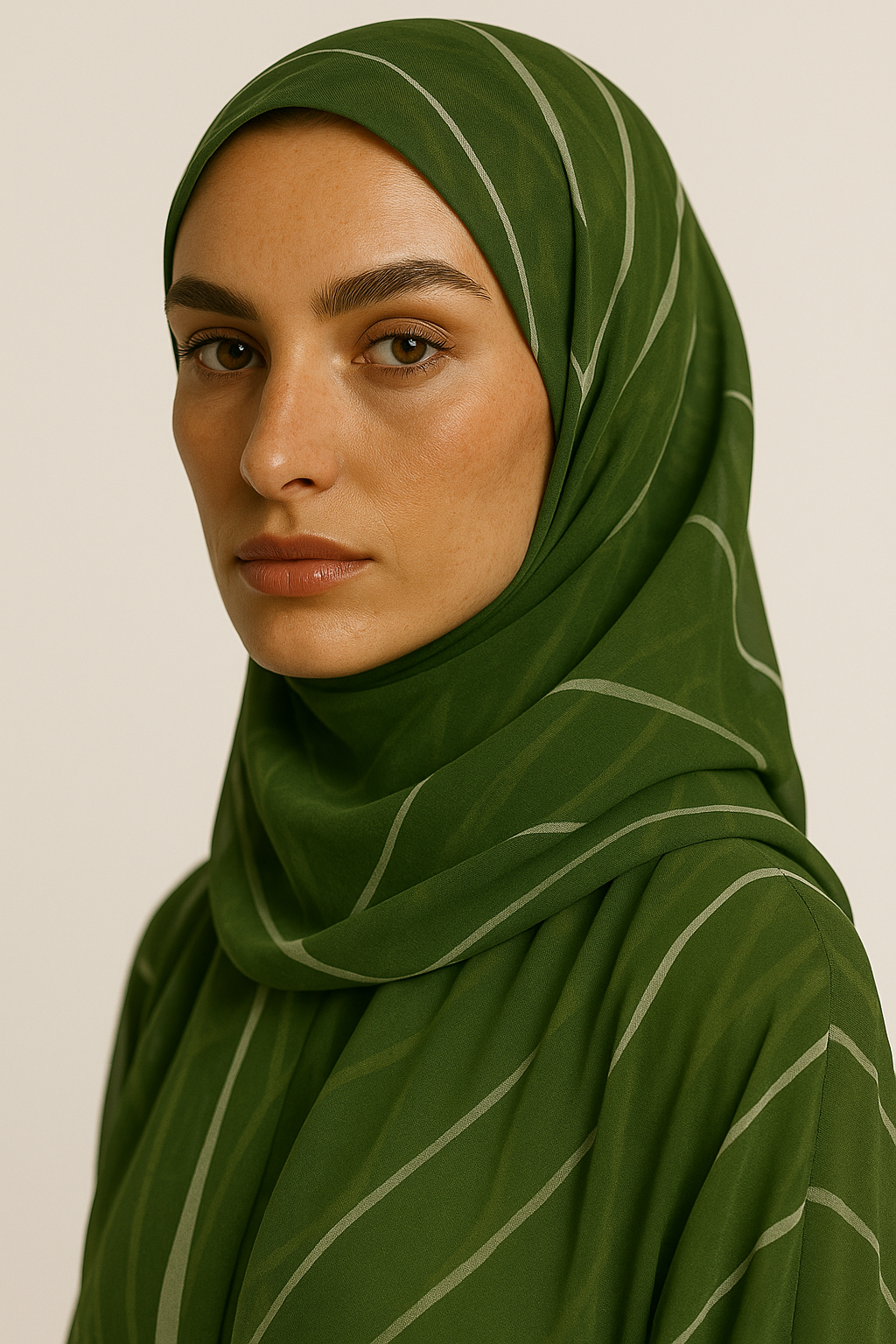 Leafline Chiffon  Abaya Set